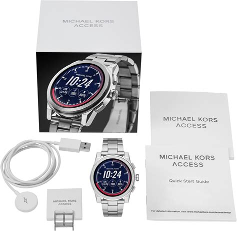 michael kors access grayson mkt5025 smartwatch silver medium|Access Grayson Smartwatch 47mm Stainless Steel .